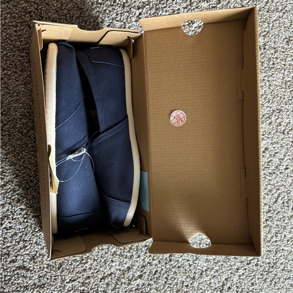 TOMS Navy Canvas Slip-Ons